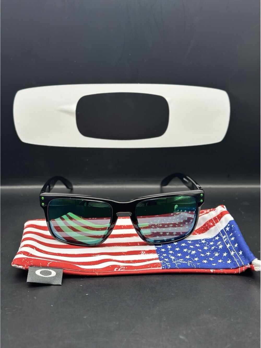 Oakley Holbrook Black Ink/Jade Iridium Polarized Lenses OO9102-69